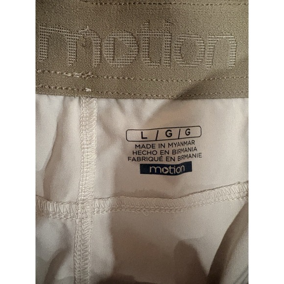 Motion Men's Joggers Large Light Beige Lightweight Pockets Drawstring Comfort - Picture 4 of 7